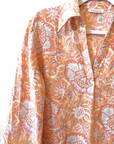 d heart d, Linen Caftan- Apricot Floral