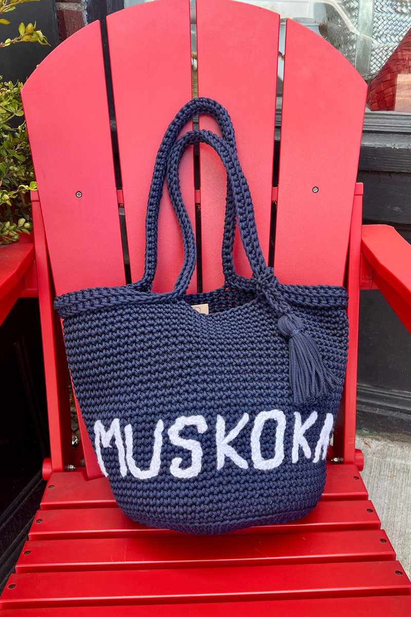 Muskoka woven Bag - Navy