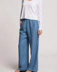 Velvet, Stephanie Linen Pant - Hailstone