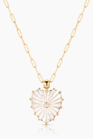 Thatch, Malene Mother of Pearl Paperclip Necklace