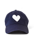 Kerri Rosenthal , Baseball Hat Heart Patch- Indigo