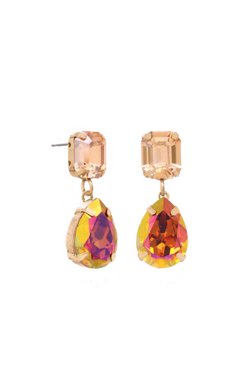 Tova, Oriana Earrings in Watermelon- Citrus Brandy