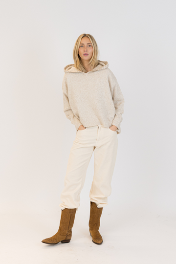 Lyla & Luxe, Penny Pullover with Heart on the Back - Beige/Camel