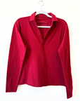 Frank & Eileen, Patirck Popover Henley - Garnet