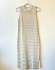 Not Shy, Neva Knit Dress- Ecru/Lurex