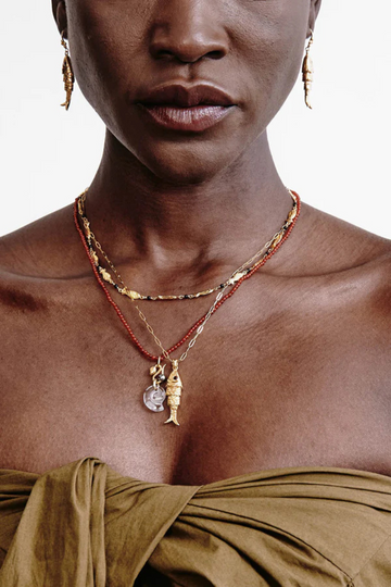 Chan Luu, Koi Pendant Necklace-Garnet