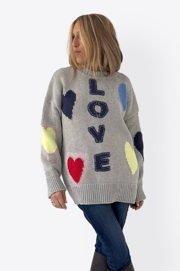 Kerri Rosenthal, Jammy Love Sweater-Heather Gray