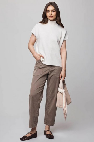 Splendid, Winslow Mock neck Pullover-Pale Oak Heather
