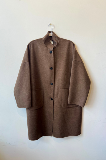 Hartford, Vadim Woven Coat- Brown