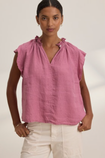 Velvet, Semira Woven Linen Top