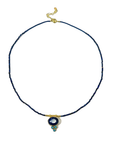 The Makery Collection, Sparkling Blue Lapis Lazuli Necklace with Lapis & Turquoise Pendant