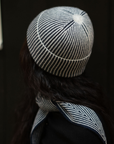 Oats & Rice, Seafarer Cashmere Ribbed Beanie - Navy