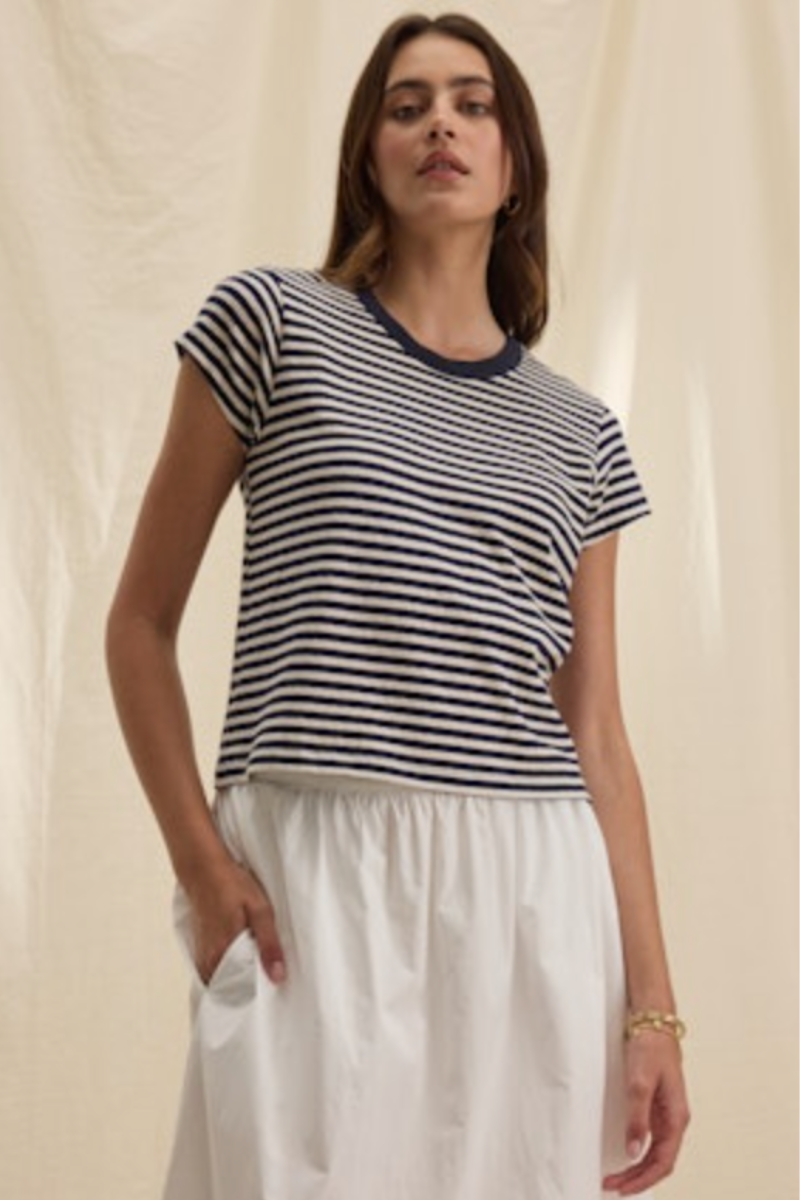 Velvet, Tash Yarn Dye Jersey Stripe Top