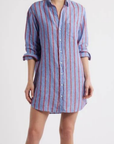 Frank & Eileen, Mary Dress-Blue Red Textured Dress