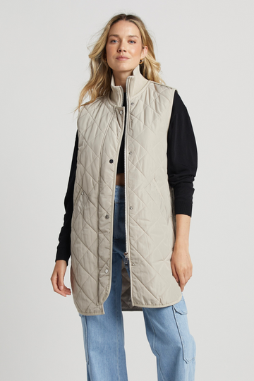 Adroit, Destiny Quilted Long Vest