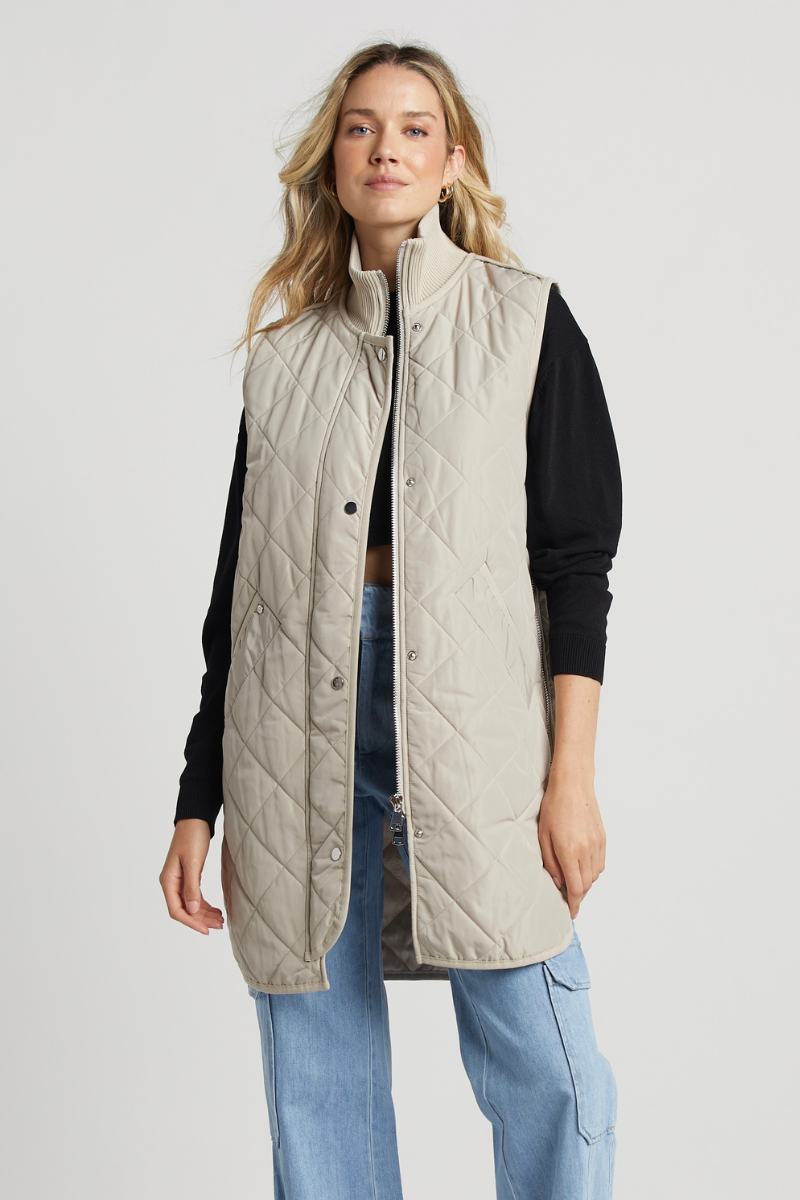 Adroit, Destiny Quilted Long Vest