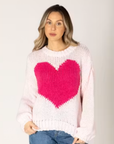 Lyla+Luxe, Lucy Hand Knit Heart Sweater