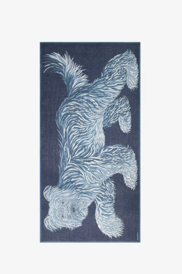 Inoui Editions, Etole 100 Cotton Freddy Scarf-Navy Blue