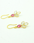 Schmuckoo, Avra Earrings - Pink Tourmaline & Moonstone