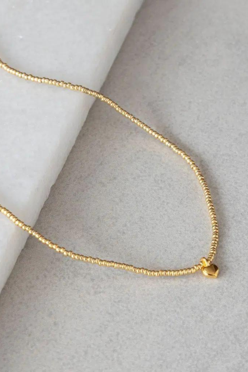 The Makery, Mini Heart Necklace in Gold