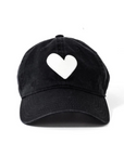 Kerri Rosenthal, Baseball Hat-Heart Patch White/Black