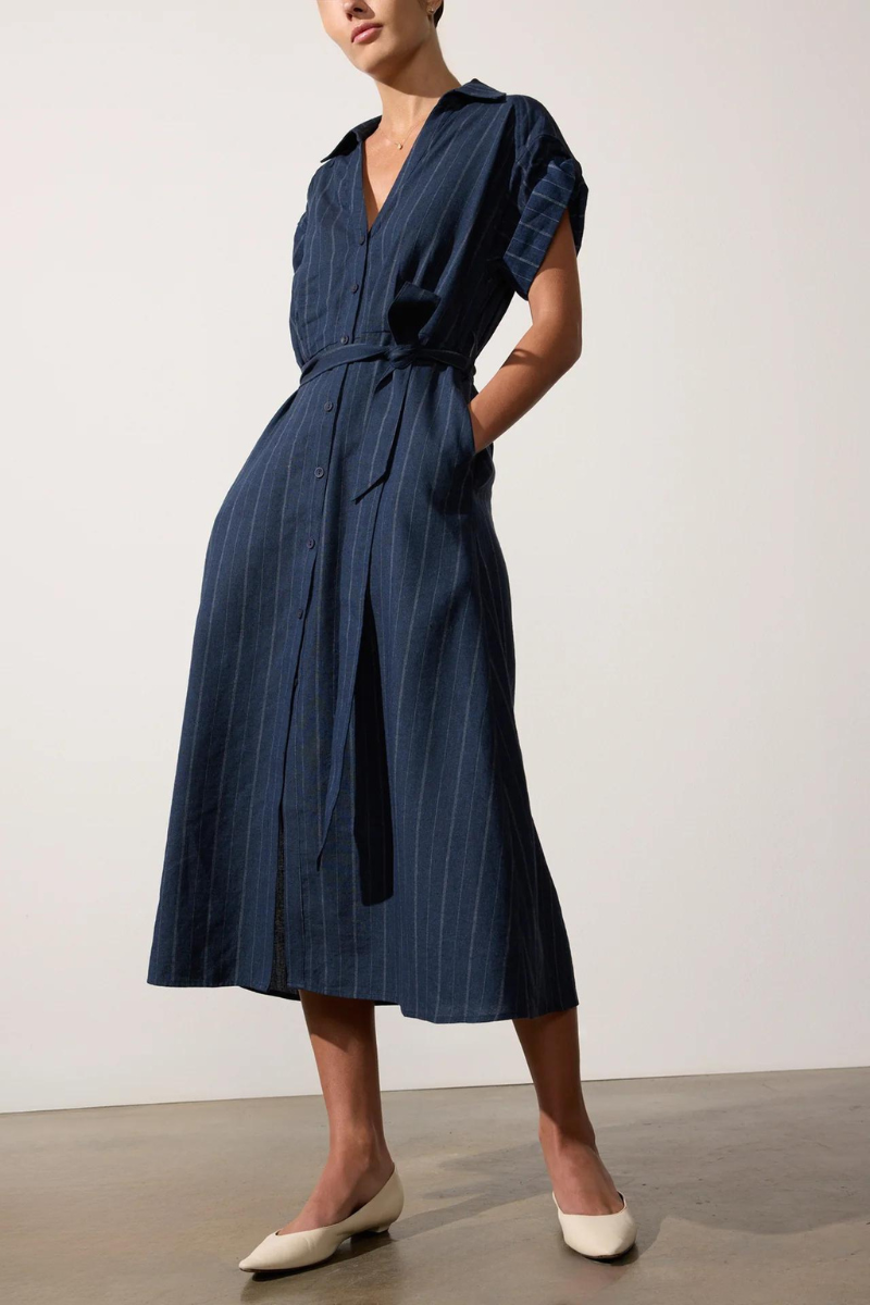 Brochu Walker, Fia Belted Stripe Dress