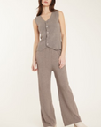 Pistache, Knit Pant- Taupe Blend