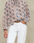 M.A.B.E, Aster Print Long Sleeve Top- Multi