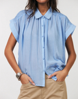 Lollys Laundry, BadaILL Short Sleeve Shirt- Blue