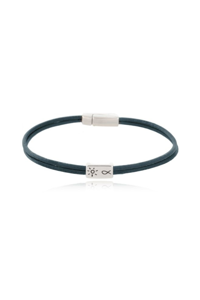 AB, Women's Leather Bracelet With Magnetic Clasp