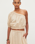 Velvet, Laleen Woven Linen One Shoulder Top