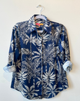 Vilgallo, Navy Palms Blouse