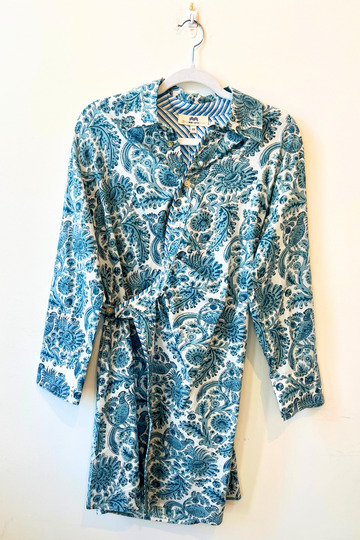 NIBI MTK, Manna Wrap Dress - Teal Bird