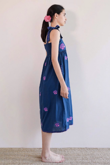 Nimo With Love, Agate Dress- Navy w/ Flowers