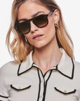 Krewe, Zander Sunglasses- Black + Black Tea