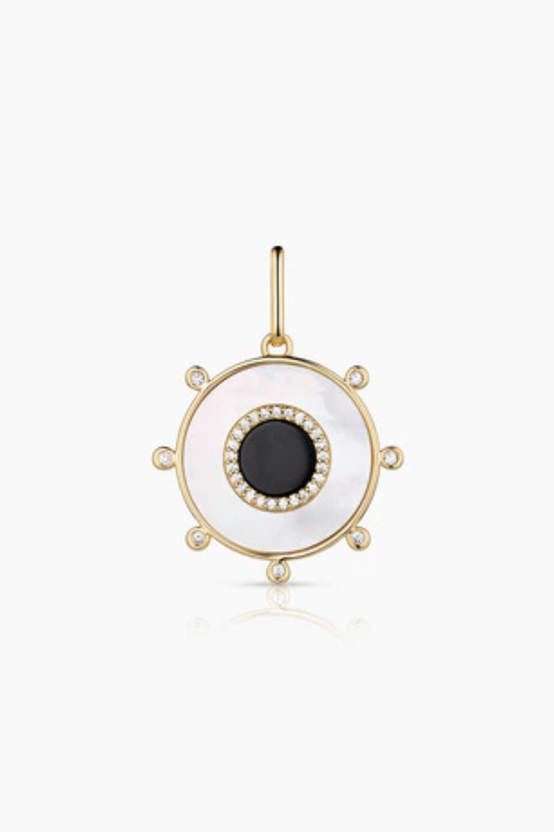 Thatch, Soleil Mother of Pearl & Onyx Charm