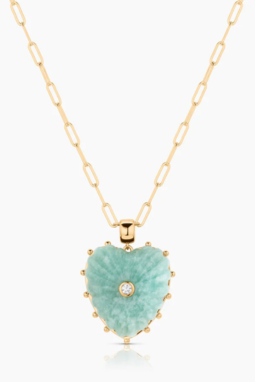Thatch, Malene Amazonite Paperclip Necklace