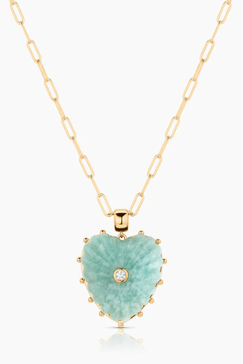 Thatch, Malene Amazonite Paperclip Necklace