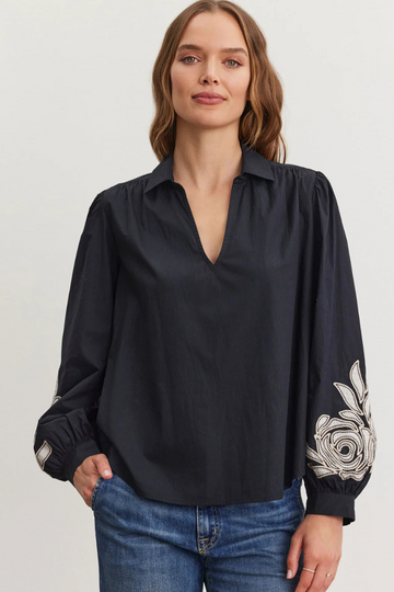 Velvet, Martine Top- Black