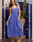 Nimo With Love, Agate Dress - Blue with Fish Embroidery