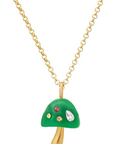 Tai, Green Resin Mushroom Necklace