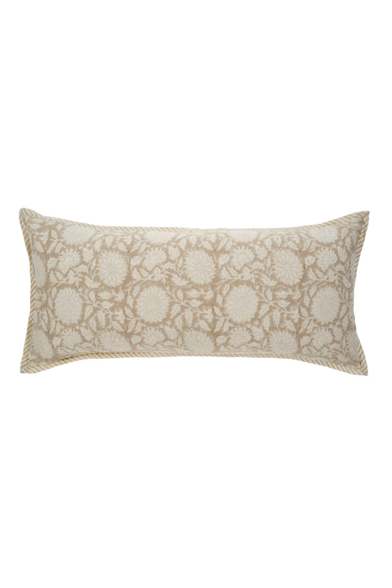 Indaba, Maeve Block Print Pillow-Sand