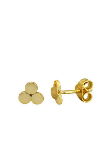 Gold Sphere Cluster Stud Earrings