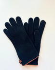 SantaCana, Wool & Cashmere Glove with Piping and Leather Button