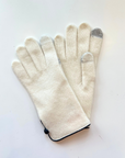 SantaCana, Wool & Cashmere Glove with Piping and Leather Button