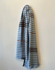 Check Scarf- Blue