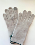 SantaCana, Wool & Cashmere Glove with Piping and Leather Button