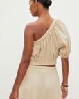 Velvet, Laleen Woven Linen One Shoulder Top