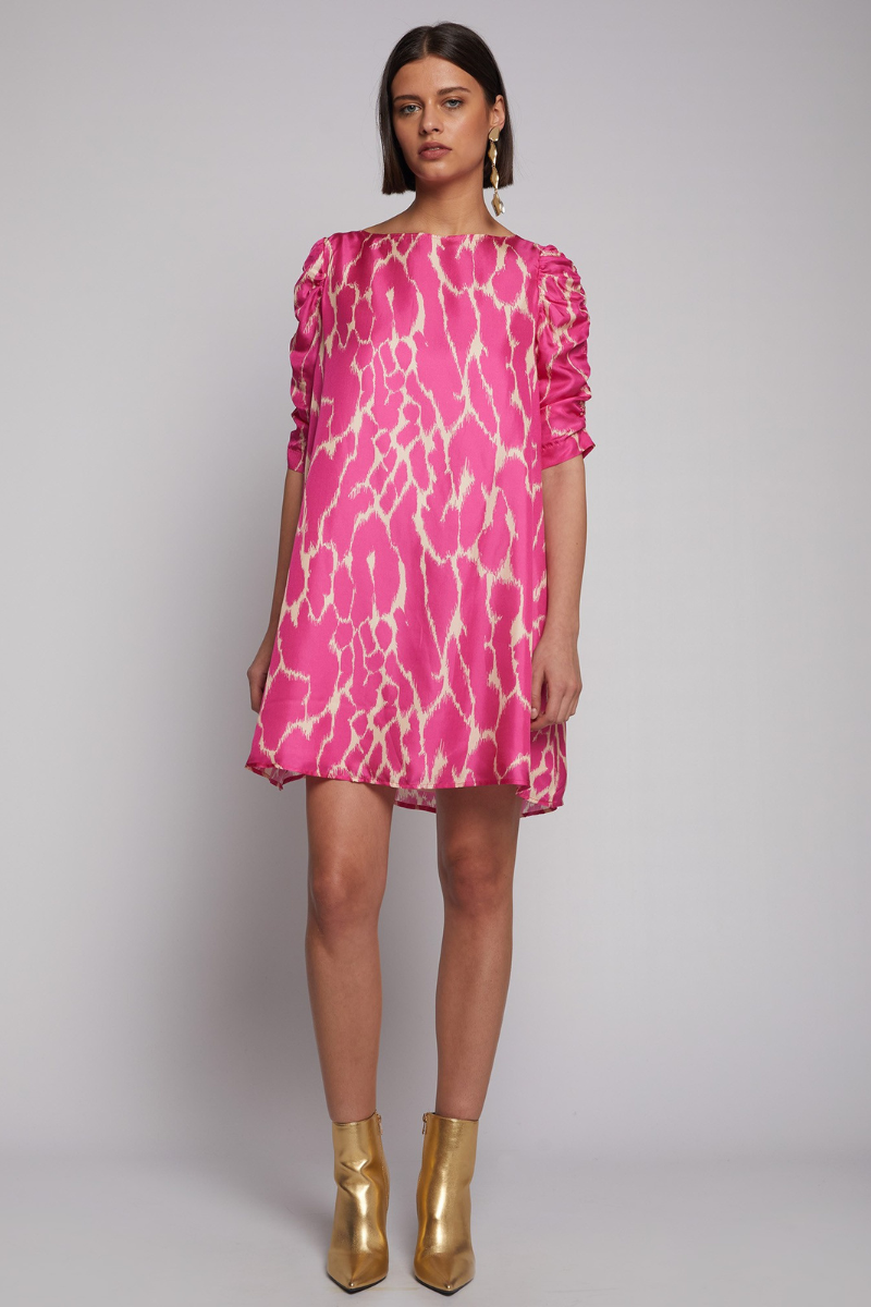 Vilagallo, Manon Dress- Pink Art