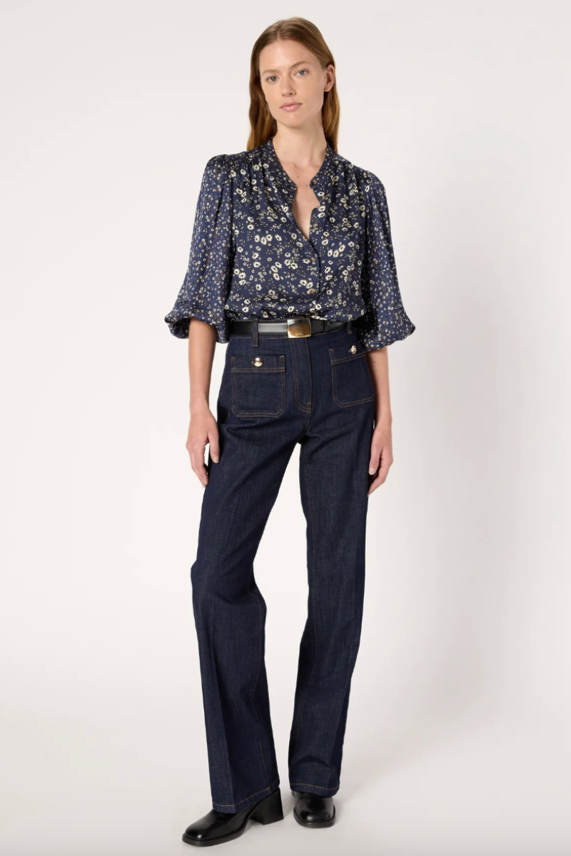 Gerard Darel, Angel Floral Satin Shirt